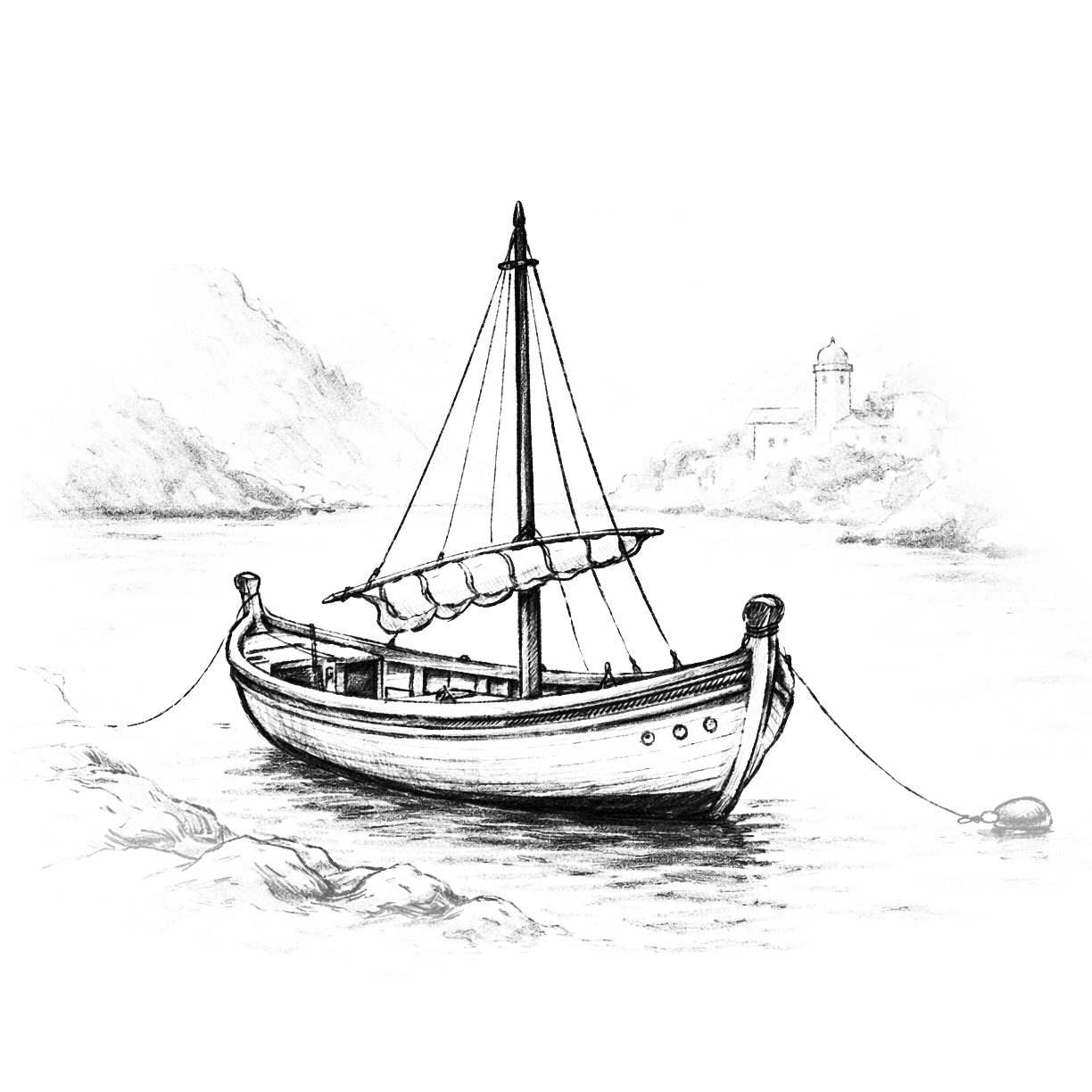 Hajó rajz